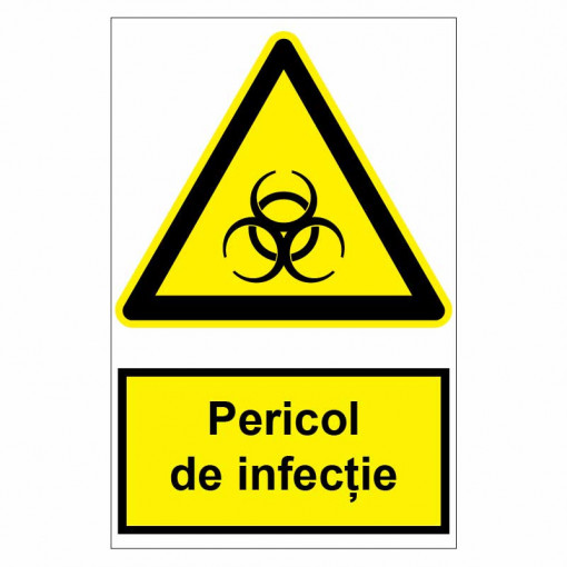 Sticker indicator Pericol de infectie