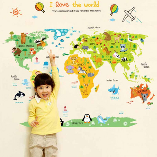 Sticker perete World Map