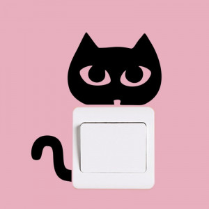 Sticker intrerupator Pisica Neagra