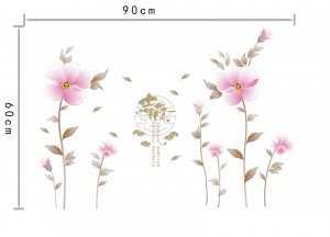 Sticker perete Scenery Flowers 60x90 cm