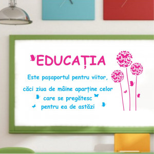 Sticker perete Educatia - Pasaport pentru viitor
