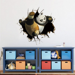 Sticker perete Kung Fu Panda 3D 50 x 50 cm