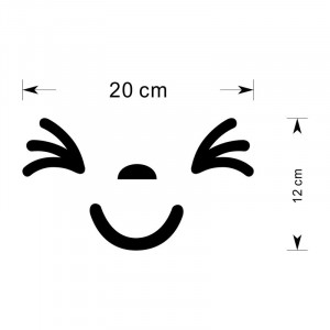 Sticker decorativ Smiling Face 3 12x20cm