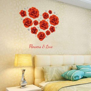 Sticker perete Love the rose modern romantic 60x90 cm