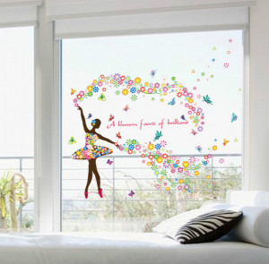 Sticker decorativ fereastra Ballerina 60x90cm