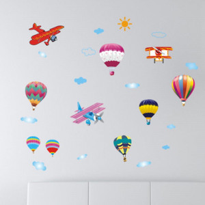 Sticker perete Baloane si Avioane