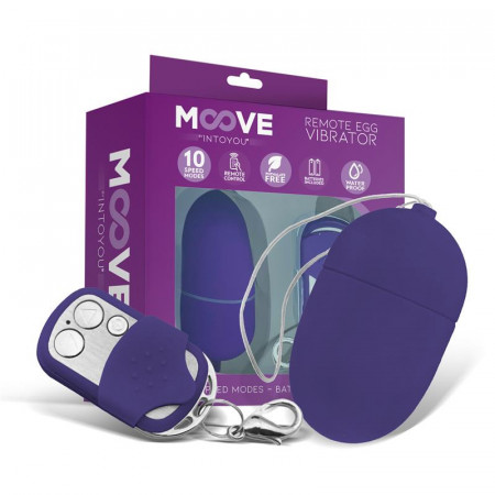 Ovo Vibratório Tamanho Médio Controlo Remoto Púrpura