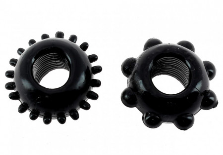Pack 2 cockrings Spoody Pleasure Preto