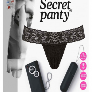 Cueca Vibratoria Secret Panty Preta