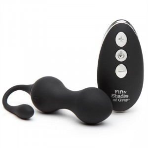 Fifty Shades Of Grey De Bolas De Kegel De Controle Remoto De Vibrações Implacáveis Cinza