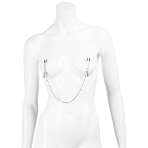 Fifty Shades Of Grey De Cinza Mais Escuras Em Meus Clamps De Nipple Chain Com Beaded Chain