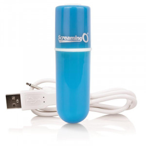 Gritando Com Bala Vibratória Recarregável Vooom Azul