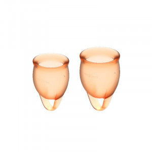 Satisfyer Sinta-Se Confiante Cup Menstrual Laranja 15 + 20Ml