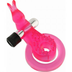 Sevencreations Cock Ball Ring Borboleta Jelly Vibe Rosa