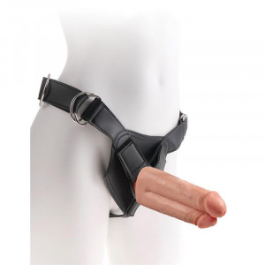 Chicote De Cinta King Cock 7 Polegadas Dildo Duplo Realistas Um Furo