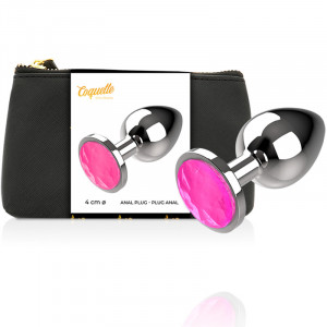 Coquette Anal Plug Metal Pink Color Size L 4 X 9Cm