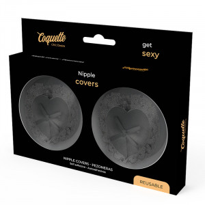 Coquette Chic Desire Nipple Covers Renda Preta