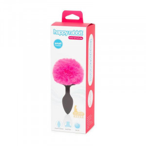 Plug De Coelho Feliz Não Vibrante Pequeno Preto / Rosa