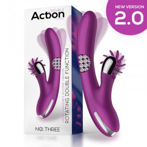 Vibrador Action Finger com Bolas Giratórias 360º com Roda Estimuladora Nº Three