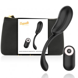 Coquette Vibrating Ogg Controle Remoto Recarregável Preto / Ouro