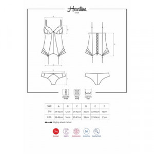 Corpete e Tanga Heartina Vermelho L/XL