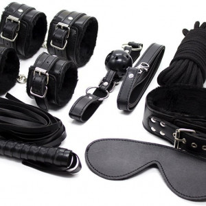 Kit Bondage Spoody Preto 10 Peças