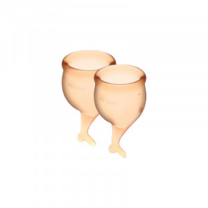 Satisfyer Feel Secure Cup Menstrual - Laranja 15 + 20Ml