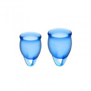 Satisfyer Sinta-Se Confiante Cup Menstrual Escuro Azul 15 + 20Ml
