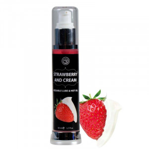 Secretplay Lubricant 2-1 Heat Effect Strawberry & Cream 50Ml