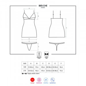Babydoll e Tanga Obsessive Preto - Referencia 865