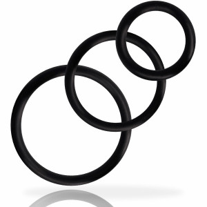 Conjunto De Anéis Addicted Toys Para O Pênis Preto