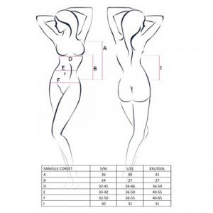 Corpete e Tanga Samelle Preto X/XL