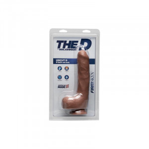 Doc Johnson Uncut D - 17,8 Cm Com Bolas Firmskyn Caramel