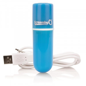 Gritando Com Bala Vibratória Recarregável Vooom Azul