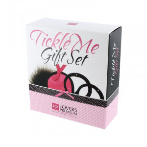 Conjunto Loverspremium Tickle Me Gift Set Color Cor Rosa/Preto