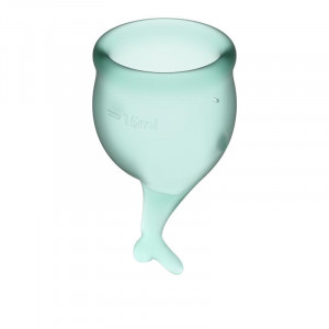 Satisfyer Feel Secure Menstrual Cup Dark Green 15 + 20Ml