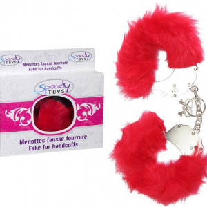 Algemas Metal Revestidas Pelucia Vermelho