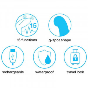 Happyrabbit Slimline G-Spot Recarregável Preto