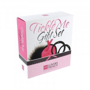 Conjunto Loverspremium Tickle Me Gift Set Color Cor Rosa/Preto