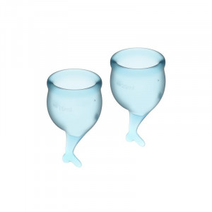 Satisfyer Feel Secure Menstrual Cup Claro Azul 15 + 20Ml