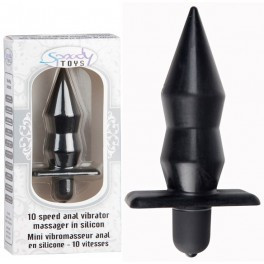 Vibrador Anal Silicone Spoody Twelve Preto