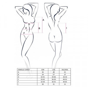 Corpete e Tanga Samelle Preto X/XL