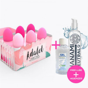 Kit 6 Bolas de Silicone Adalet e Gel Hidroalcoólico e Lubrificante Neutro Nanami