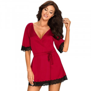 Obsessive - Sensuelia Peignoir - Red S / M