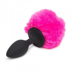 Plug De Coelho Feliz Não Vibrante Pequeno Preto / Rosa