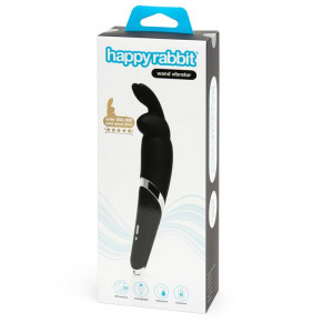 Vibrador De Varinha Preta De Coelho Feliz