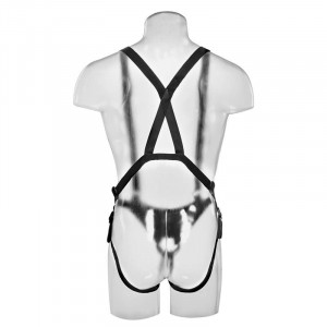 King Cock 25,5 Cm Hollow Strap-On Suspender System Carne