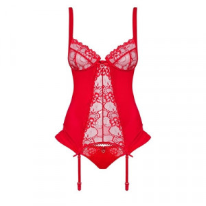 Corpete e Tanga Heartina Vermelho L/XL