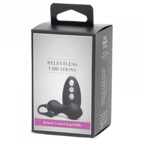 Fifty Shades Of Grey De Bolas De Kegel De Controle Remoto De Vibrações Implacáveis Cinza