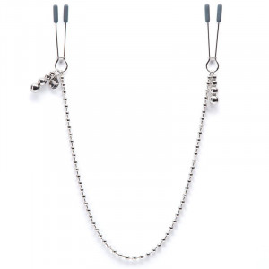 Fifty Shades Of Grey De Cinza Mais Escuras Em Meus Clamps De Nipple Chain Com Beaded Chain